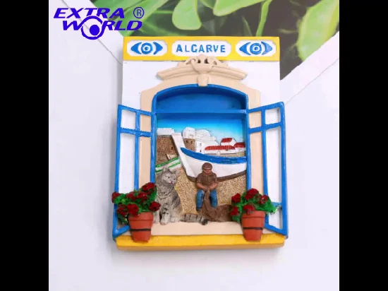 Promozione regalo turistico in resina Portogallo Algarve Magnete da frigorifero Magnete souvenir