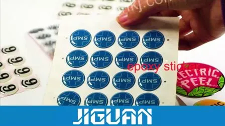 Etichetta adesiva epossidica trasparente con cupola in resina personalizzata in fabbrica con adesivo da 3 m